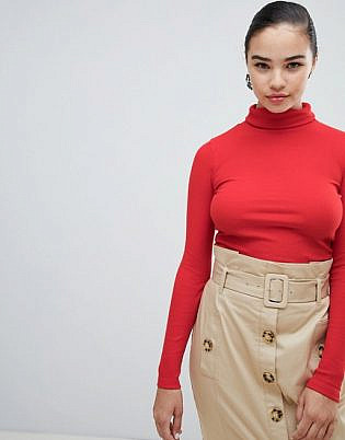 New Look Rib Roll Neck