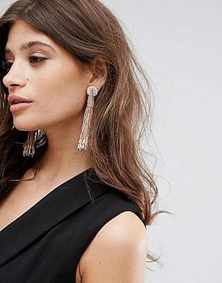 Pieces Beaded Drop Tassle Earrings