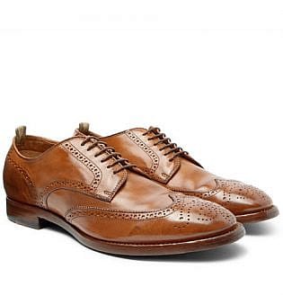 Princeton Burnished-Leather Wingtip Brogues