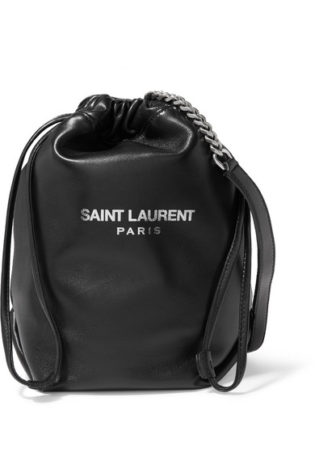 Saint Laurent Teddy Printed Leather Bucket Bag
