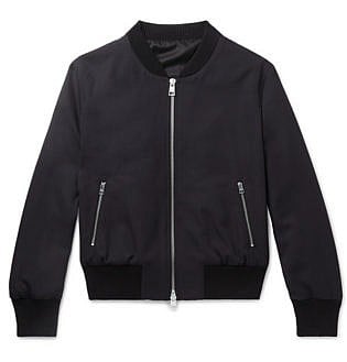 Slim Fit Wool Bomber Jacket