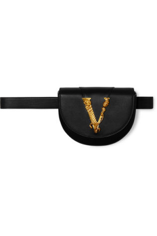 Versace Virtus Leather Belt Bag
