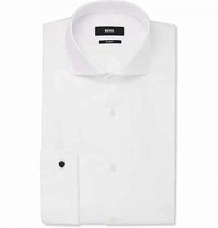 White Jaiden Slim-Fit Cotton Shirt