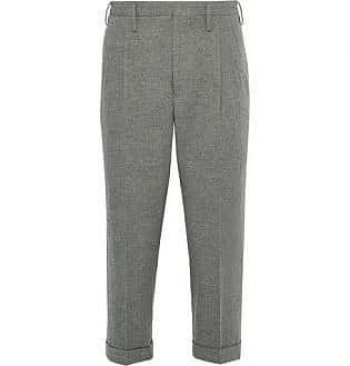 Wide-Leg Cropped Wool And Linen-Blend Trousers