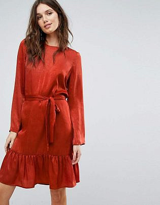 Y.a.s Tie Up Frill Hem Dress