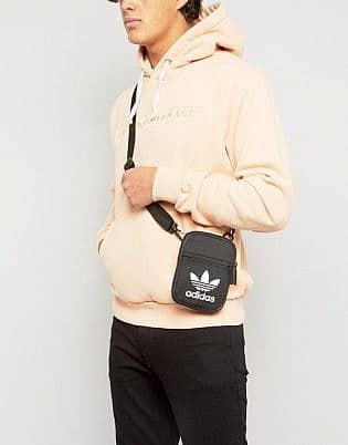 adidas Originals Trefoil Flight Bag In Black BK6730