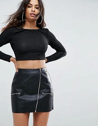 Asos Crop Top In Sparkle