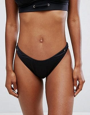 Asos Mix And Match High Leg Hipster Bikini Bottom With Eyelets