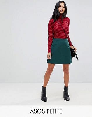 ASOS PETITE Tailored A-Line Mini Skirt