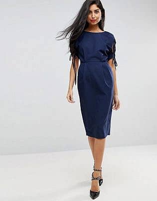 ASOS Split Sleeve Midi Pencil Dress