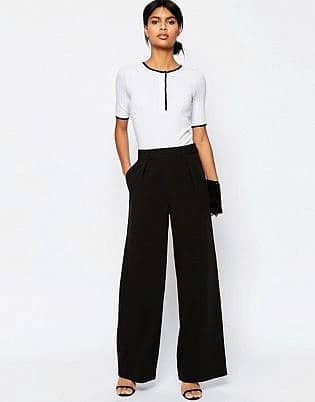 ASOS The Wide Leg Pants with Pleat Detail