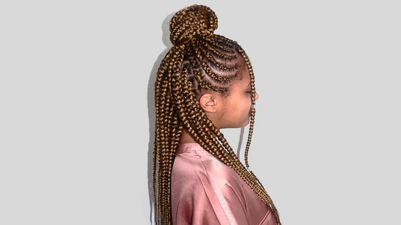 Featured image of post Ponytail Half Cornrows Half Box Braids - It wouldn&#039;t be a ponytail hairstyle roundup if we didn&#039;t mention the queen of the high pony, ariana grande.
