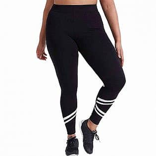 Gillberry Women Plus Size Elastic Leggings Mesh Solid Splicing Sport Yoga Pants (Xxl, Black D)