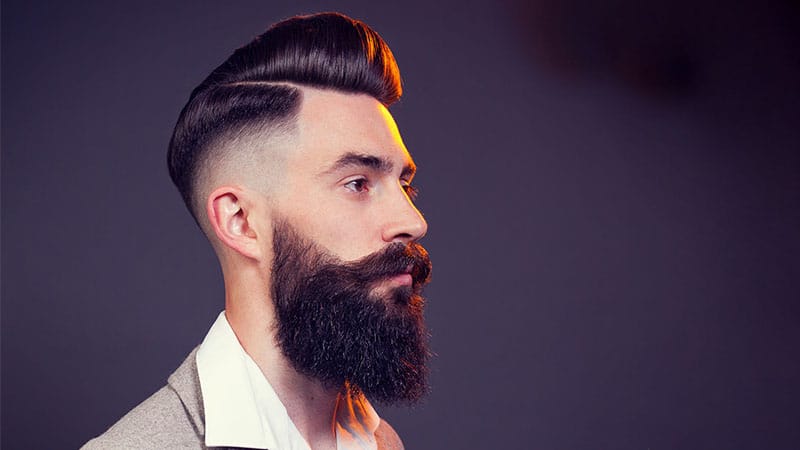 Hard Part Pompadour with Fade