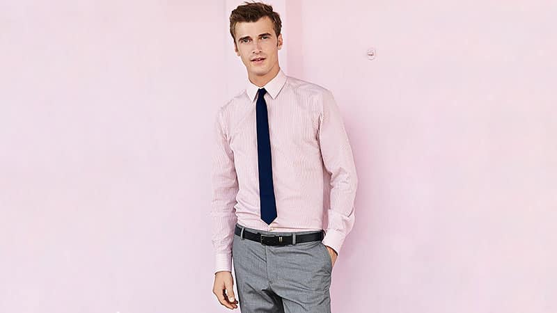 pink formal shirt for ladies