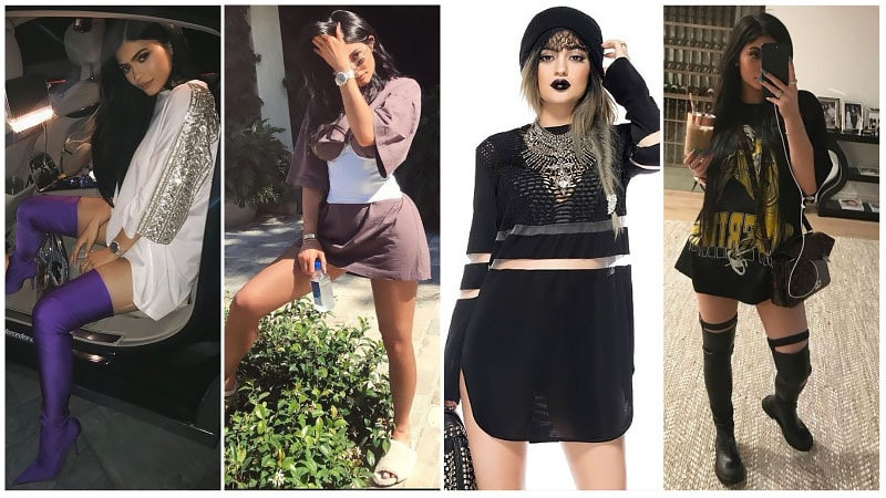 Kylie Jenner Style Oversized T Shirt Dresses