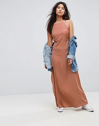 None The Richer Ray Silk Blend Slip Dress