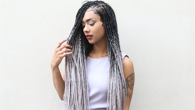 Grey Box Braids On Dark Skin Find Your Perfect Hair Style