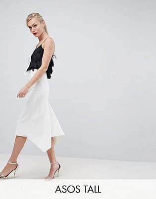 Asos Design Tall Tailored Occasion Fishtail Midi Skirt
