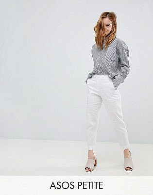 Asos Petite Tailored Linen Cigarette Pants