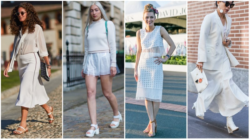 All White Skirt Outfits