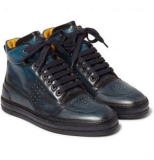 Berluti Polished Leather High Top Sneakers4