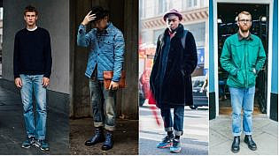 do black shoes go with blue pants