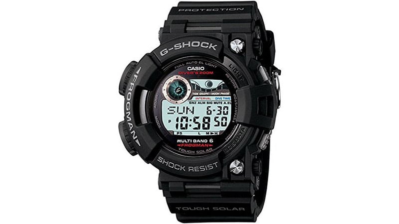 casio black waterproof watch