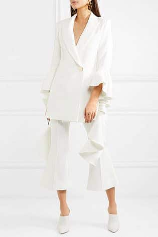 Ellery Ruffled Crepe Blazer