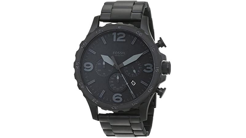 Fossil Nate Brushed Steel Watch