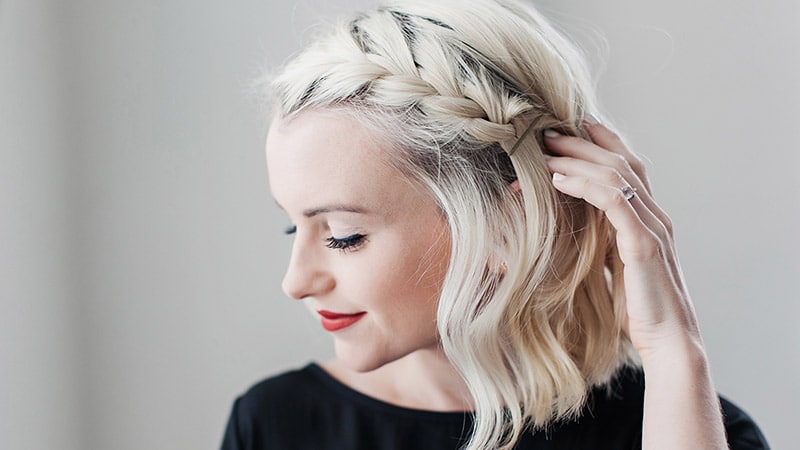 Shaggy Blonde Hair Braid for Short Hair - wide 8