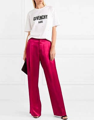 Givenchy Satin Wide Leg Pants