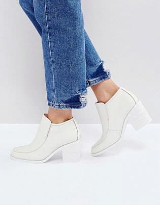 Intentionally Blank Henry White Ankle Boots