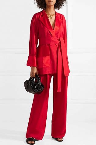 Michael Lo Sordo Wool Wide Leg Pants
