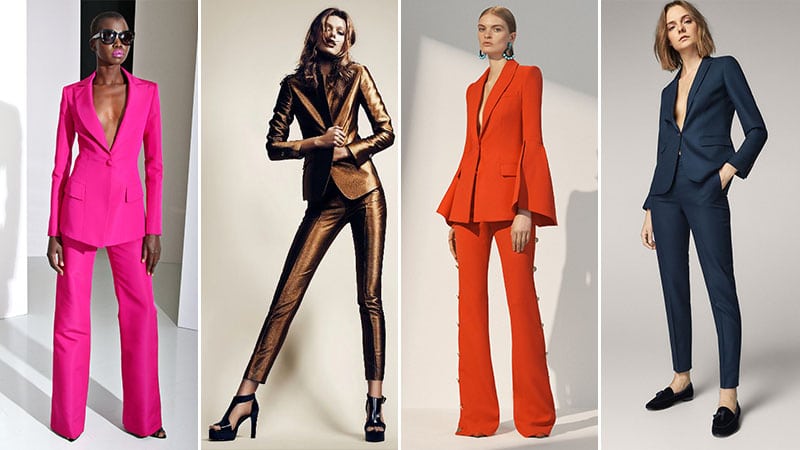 Buy > red formal pant suit > in stock