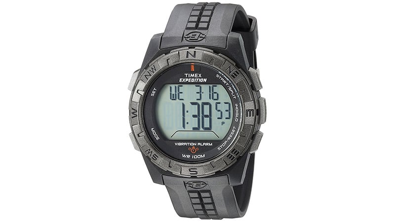 Timex Men's T49851 Expedition Vibration Alarm Black Resin Strap Watch