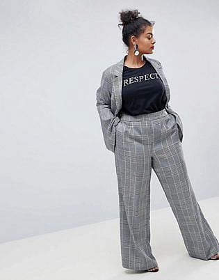 Unique 21 Hero Plus High Waist Pants In Prince Of Wales Check Co Ord