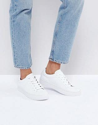 Vagabond Zoe Leather Sneakers In White