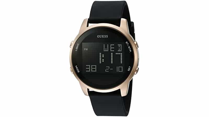 8. Guess Women's Stainless Steel Digital Silicone Watch