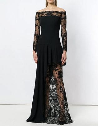 black a line dress for wedding