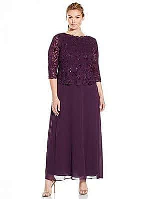 purple and gold plus size dresses