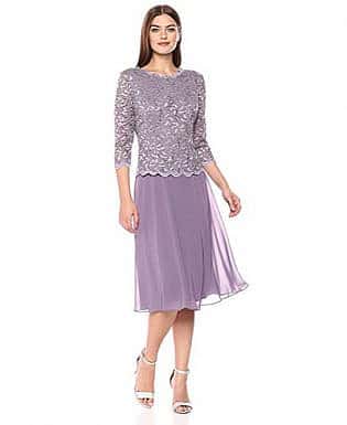 Dillard's Dresses Tea Length Gold Lace