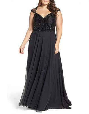 black gown for wedding