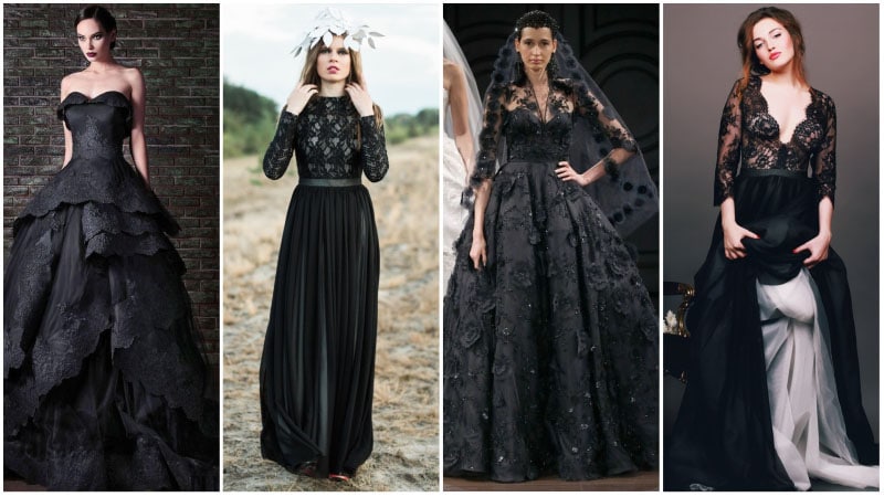 Black Gothic Wedding Dresses