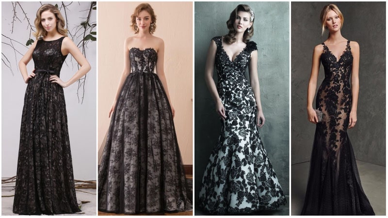 black wedding outfits