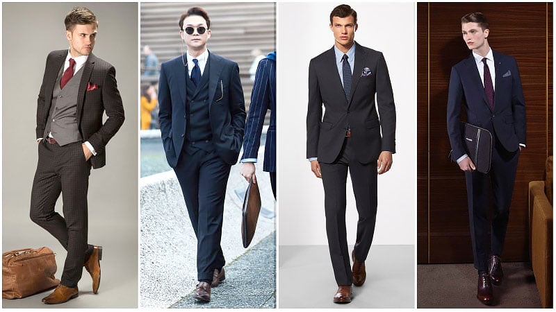 shoes that go with a black suit