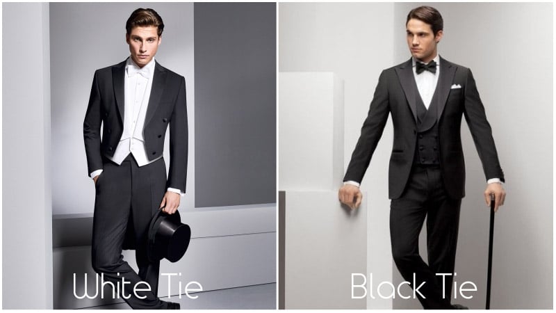 white tie dress code male