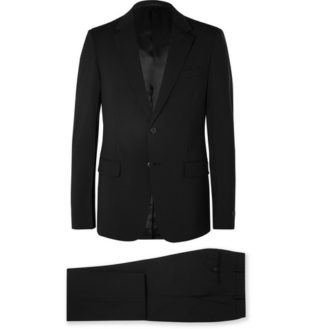 Black Wool Blend Suit