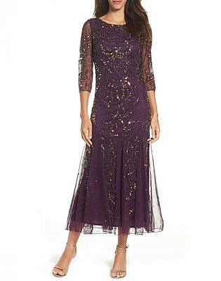Embellished Mesh Gown