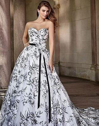 Floral Burnout Gown